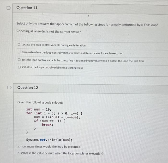 the values of x and y as a result of the following