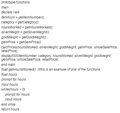 Please create the pseudocode, and then code and debug a program to