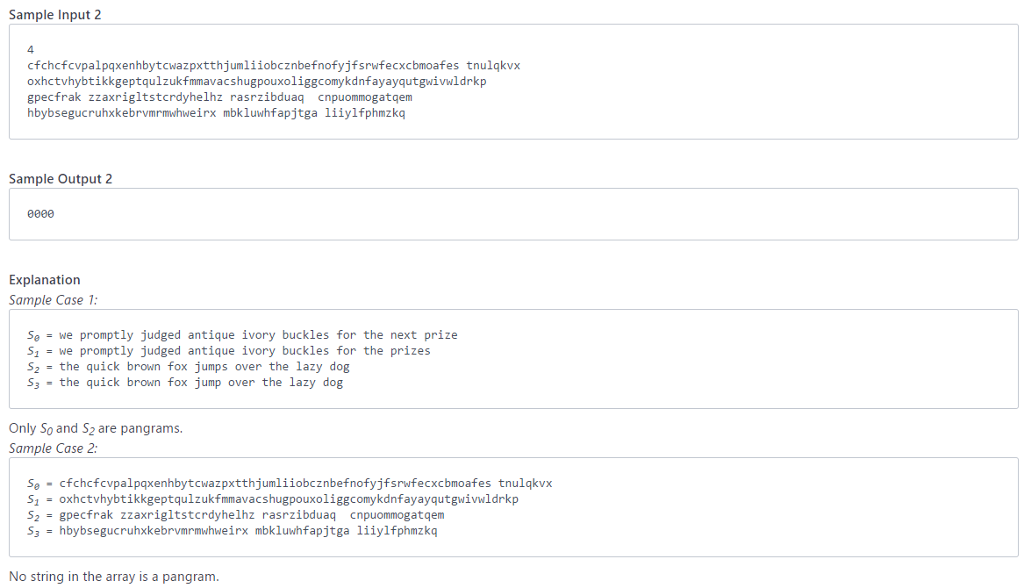 contains every letter of the alphabet. For example the quick brown fox
