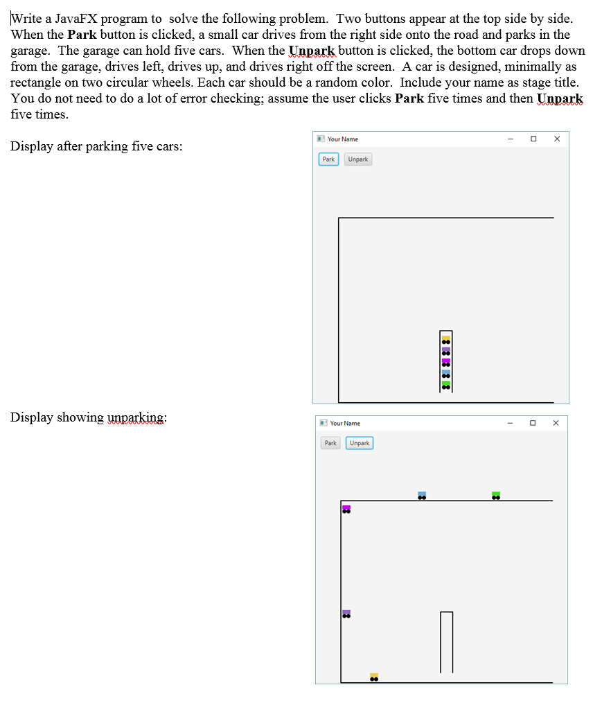  Write a JavaFX program to solve the following problem. Two buttons