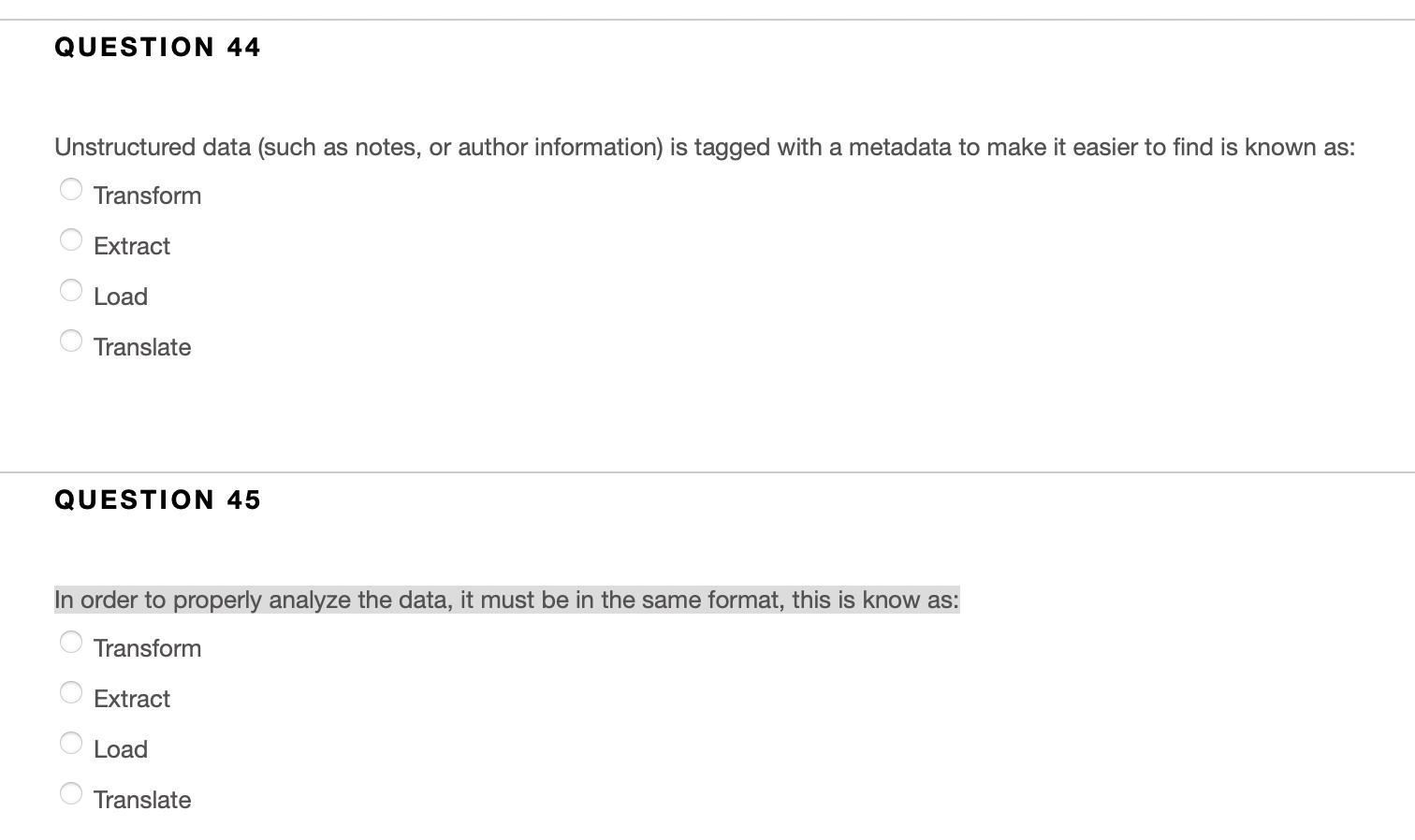 Unstructured data (such as notes, or author information) is tagged with