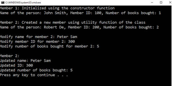 Question 2: Consider a class named memberType. Each object of memberType can