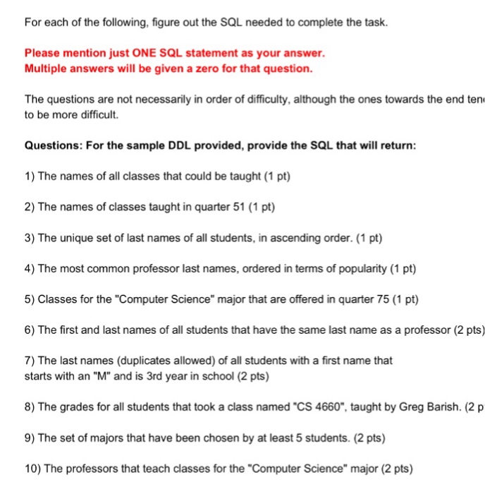 TABLE IF EXISTS Class DROP TABLE IF EXISTS atudent: DROP TABLE IF