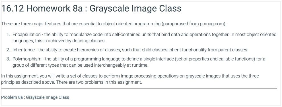I need help with a c++ program. 16.12 Homework 8a: Grayscale Image
