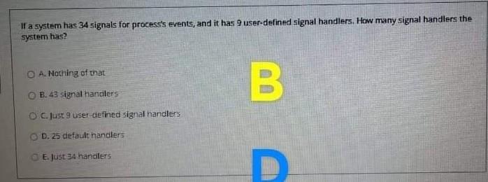 operating systemes If a system has 34 signals for process's events, and