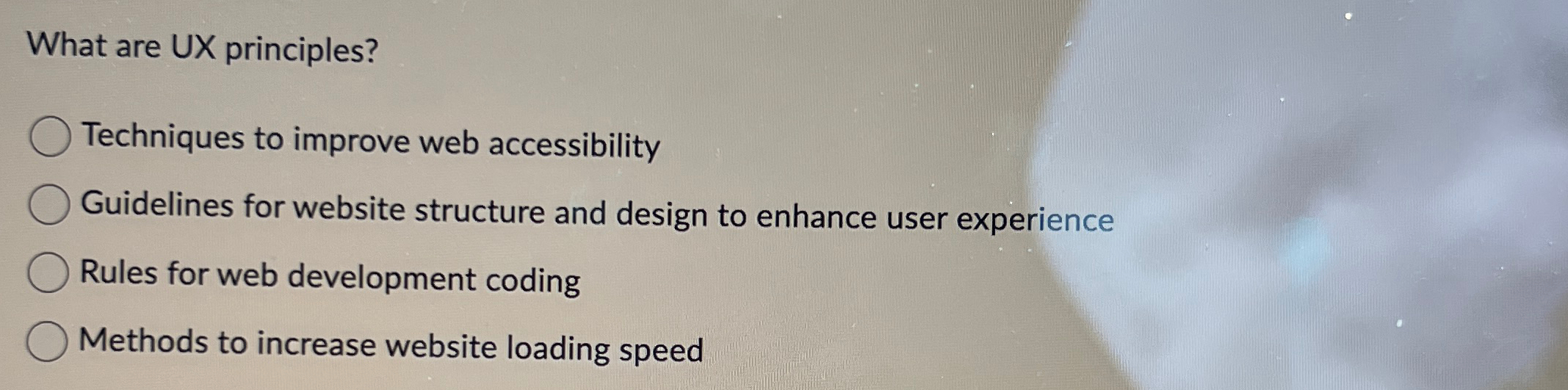  What are UX principles? Techniques to improve web accessibility Guidelines for