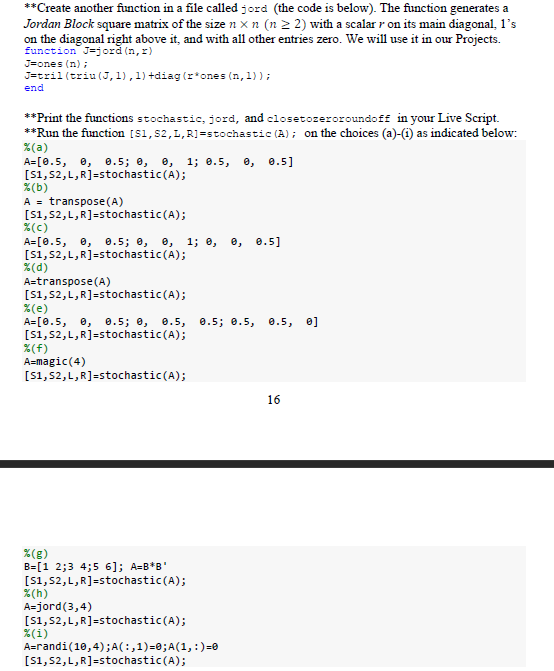 Theory: A vector with nonnegative entries is called a probability vector if