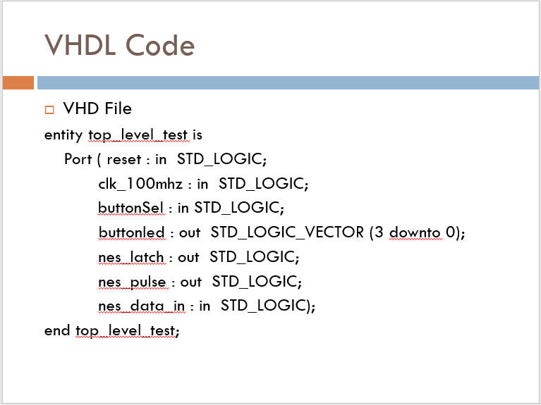the controller We are going to start with the controller Create VHDL
