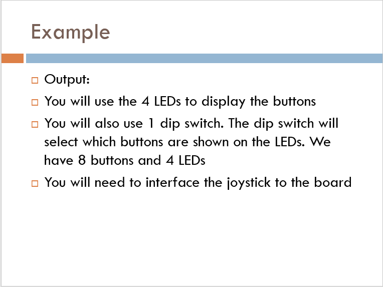 code to generate the signals and read the buttons press Could be