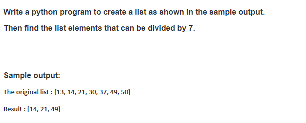  Write a python program to create a list as shown in