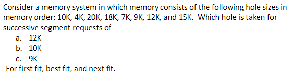 please don't copy it from another chegg answer Consider a memory system