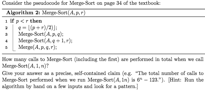Question Provide Clear Explanation and do all parts Consider the following pseudocode: