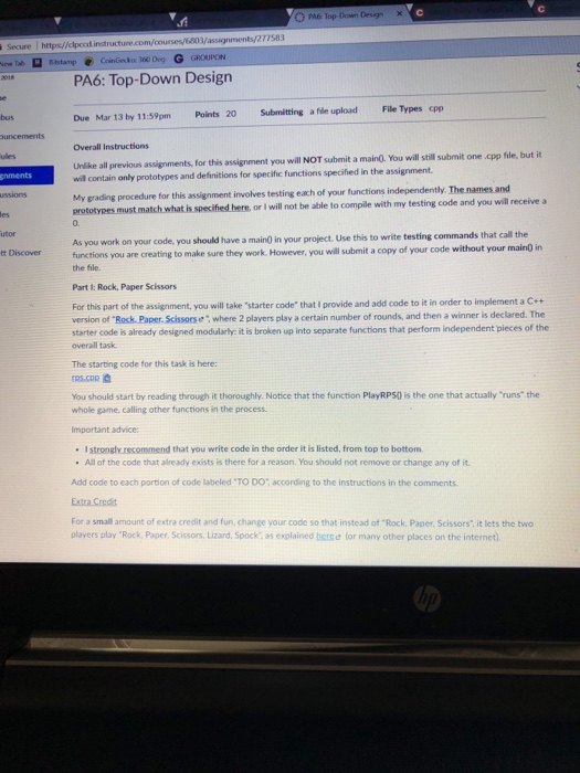 C++ CODE THAT MUST BE IMPLEMENTED INTO : Pageof 3 ZOOM #include