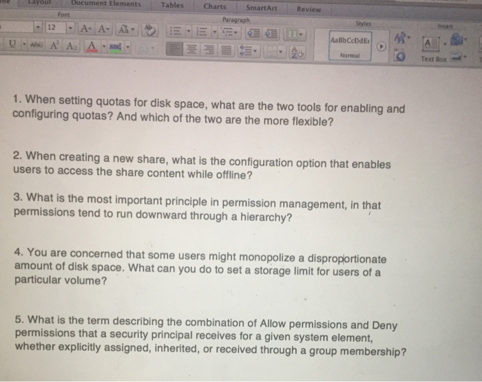  When setting quotas for disk space, what are the two tools