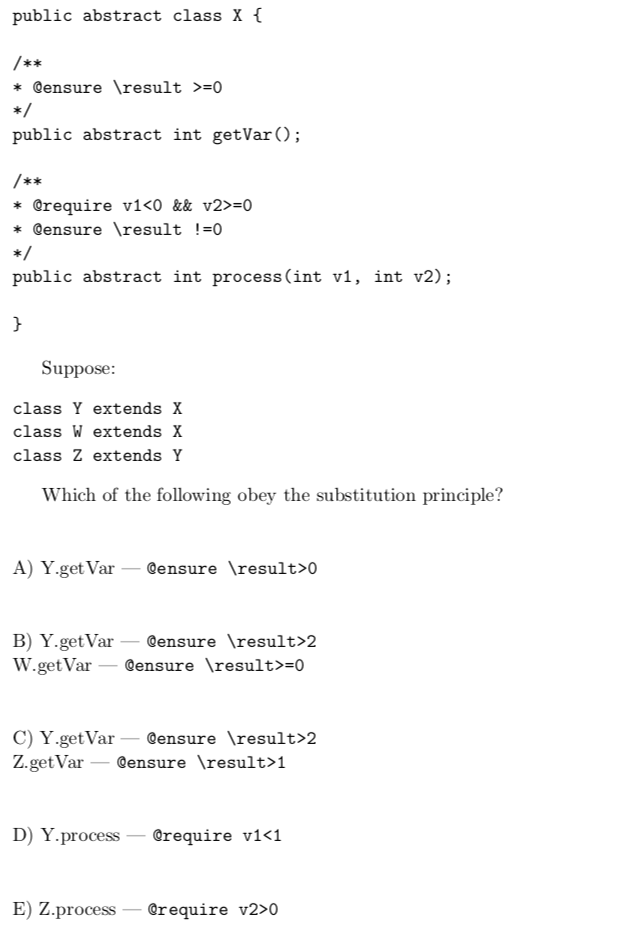 This is in reference to JAVA - thanks in advance public abstract