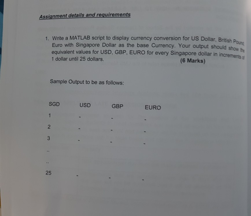  please help me to write the matlab scripts for the above