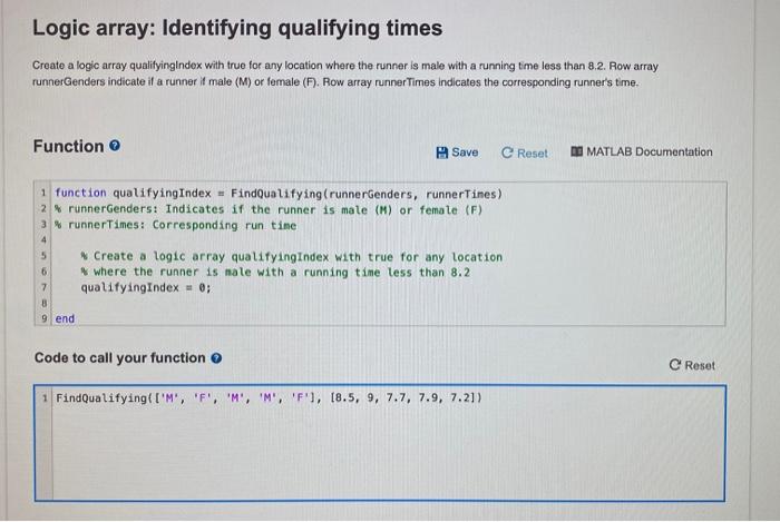T. Script A Save e Reset m MATLAB Documentation 1 % Assign