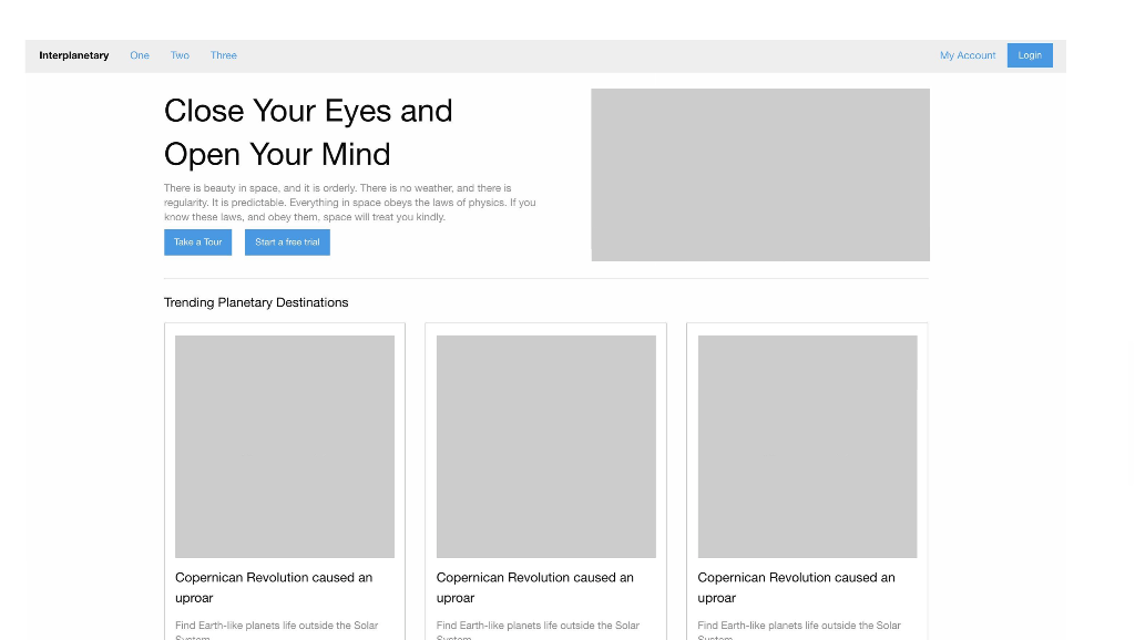the sample landing page below using HTML and CSS. You may choose
