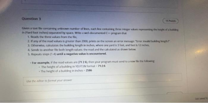 c++ program*please dont put any comment on the code Given a text