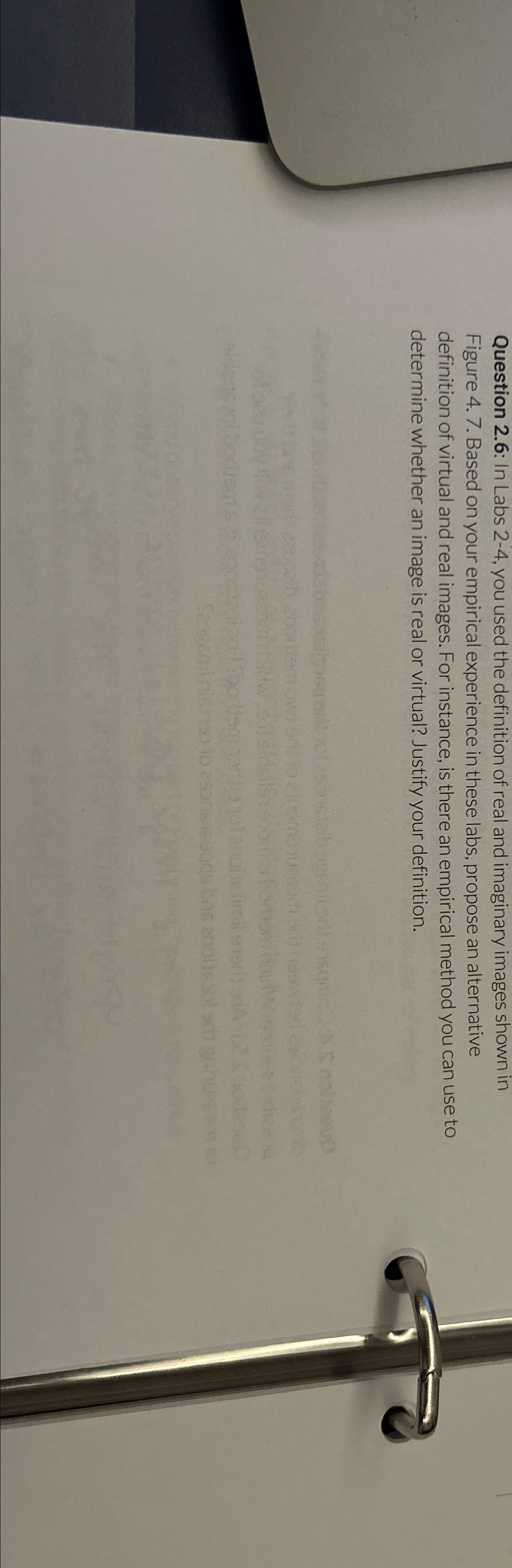  Question 2.6: In Labs 2-4, you used the definition of real