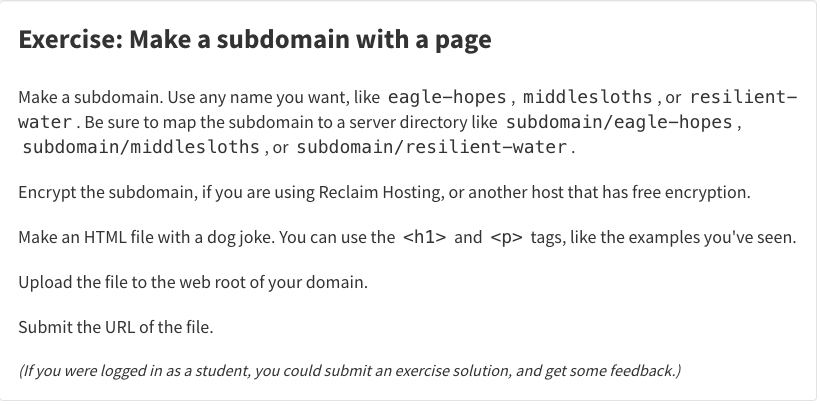Create the following: CREATE THIS AND WORK THIS OUT. Exercise: Make a