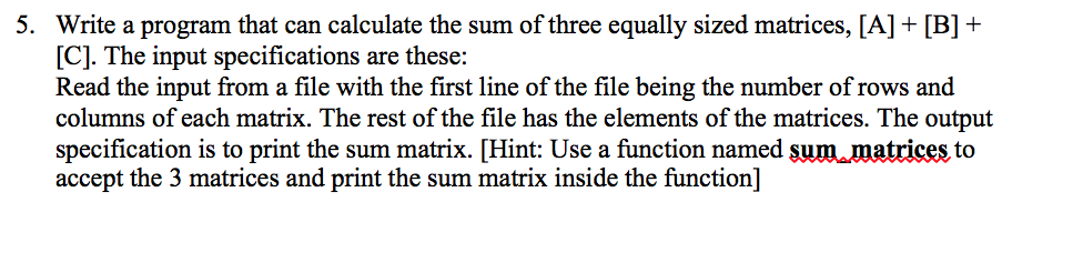 Please write a C++ code and include input and output if possible.