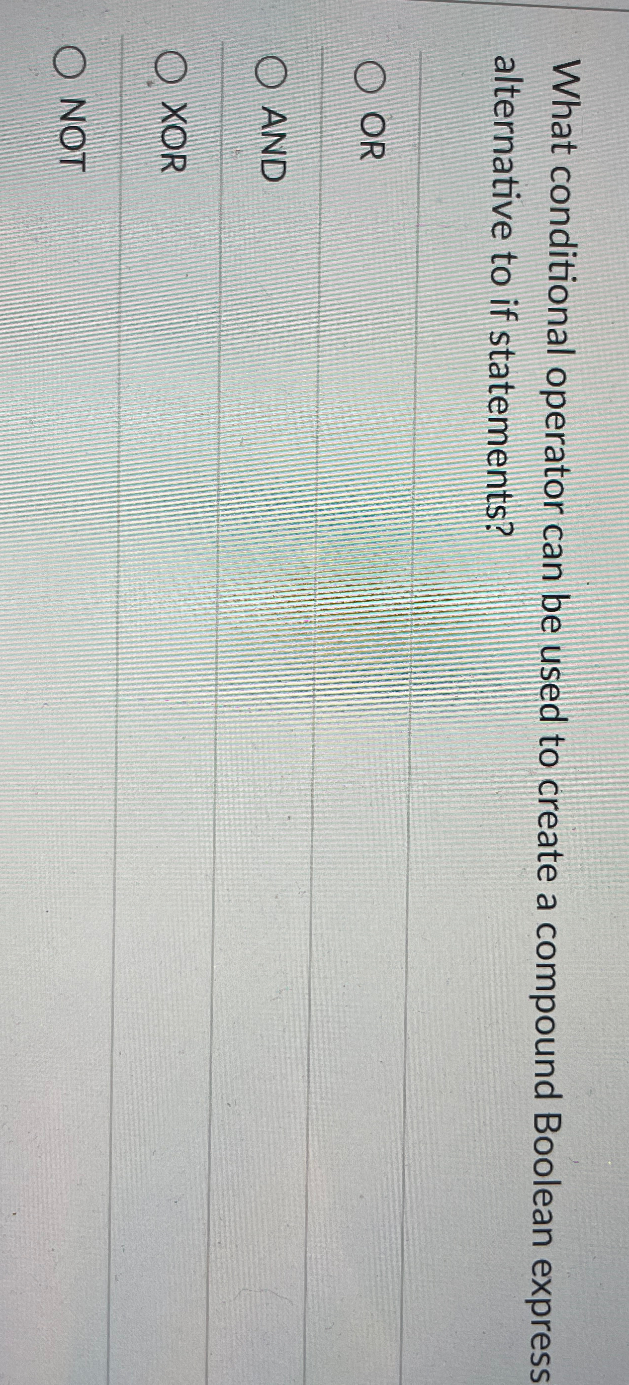  What conditional operator can be used to create a compound Boolean