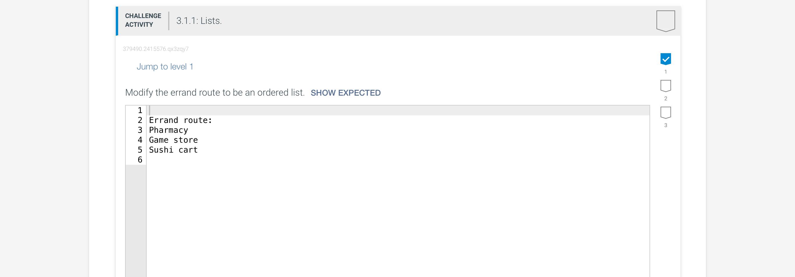 This is a coding question. Need to make that webpage CHALLENGE ACTIVITY