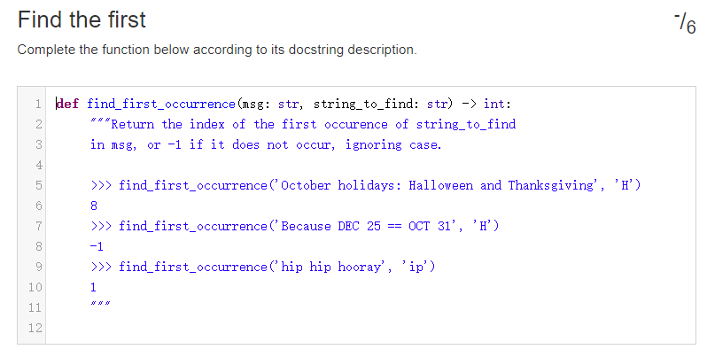 its docstring description. 1 8 . 2 def upper_lower(s: str) -> bool: