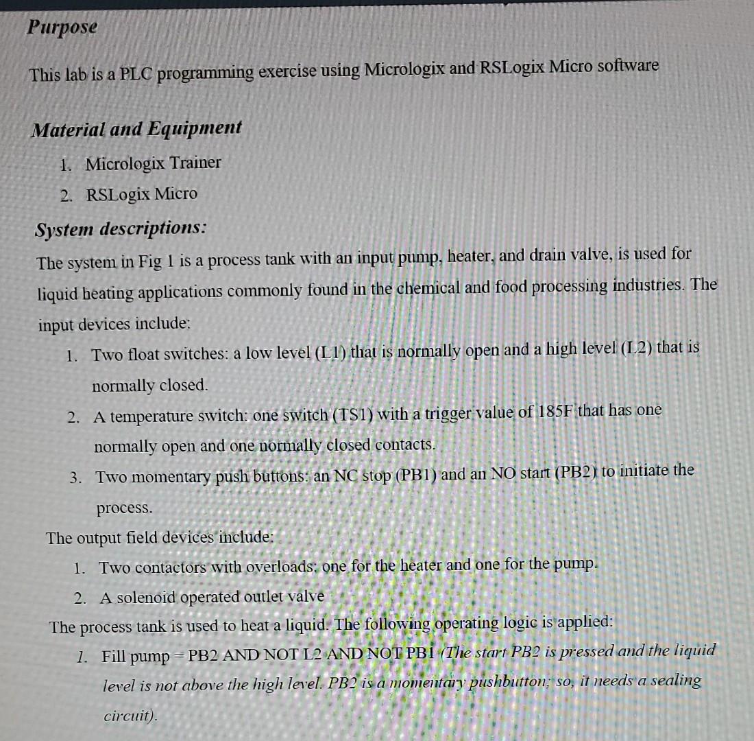 i need the step by step explanation Purpose This lab is