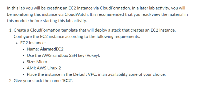  in .yaml for aws cloudformation 