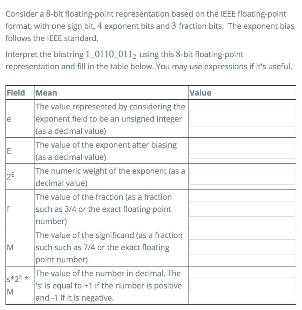 in the table below for part A and Part B PART A