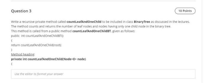 solve by java Question 3 10 Points Write a recursive private method