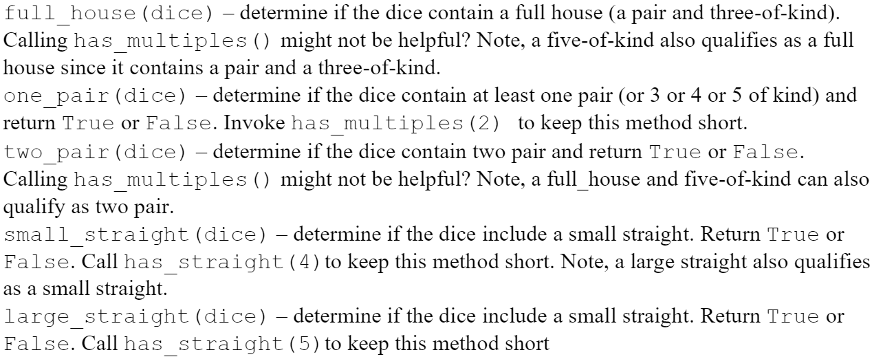  full_house (dice)- determine if the dice contain a full house (a