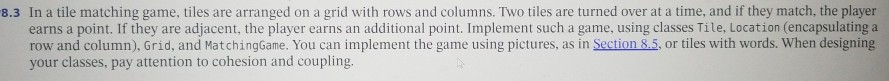 How to do in Java should be in 3 classes 8.3 In