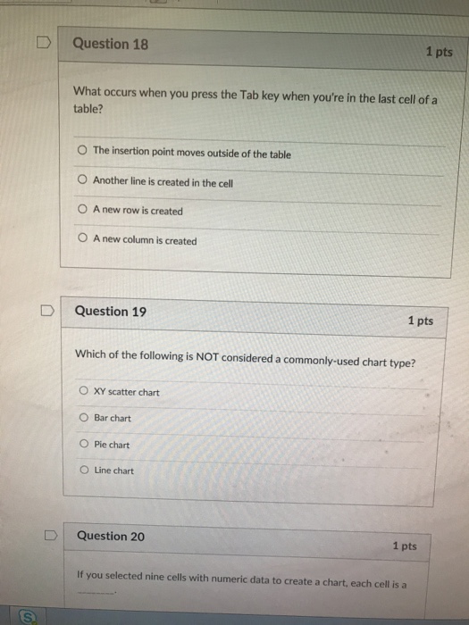 video DQuestion 13 1 pts When thedisplays, you can click the mouse
