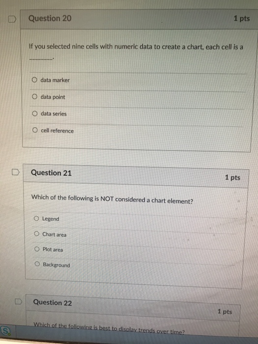 button to view the video. O four-headed arrow O hand pointer O