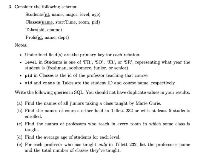 name, color) Catalog (sid, pid, cost) where underlined field(s) are the primary