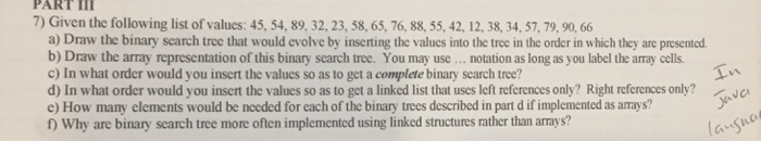  Problems 7) e and f In java language PART I 7)