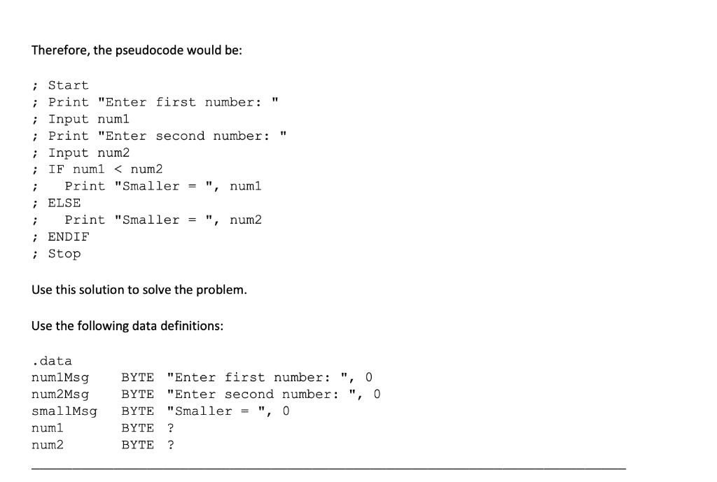 we use the author's routine, ReadDec. call ; Input Num1 ReadDec num1,