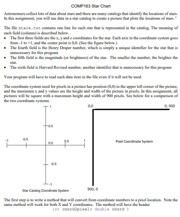 Complete the Stars class shown below. This program should only display stars