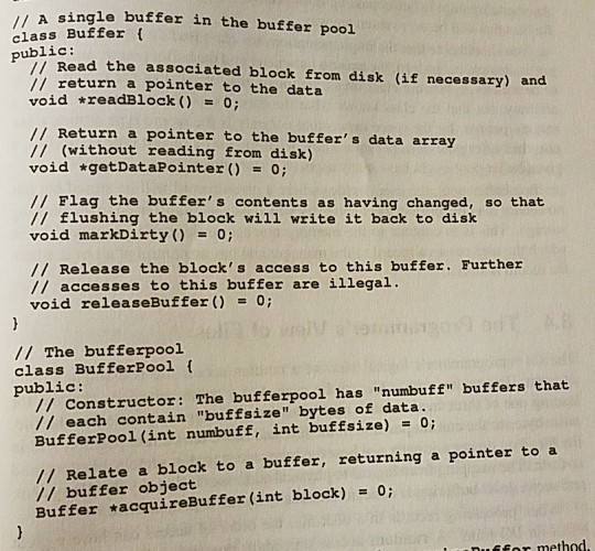 8.3 Implement a disk-based buffer pool class based on the LRU buffer