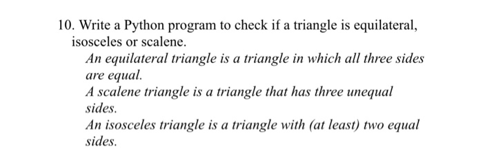  In python please 10. Write a Python program to check if