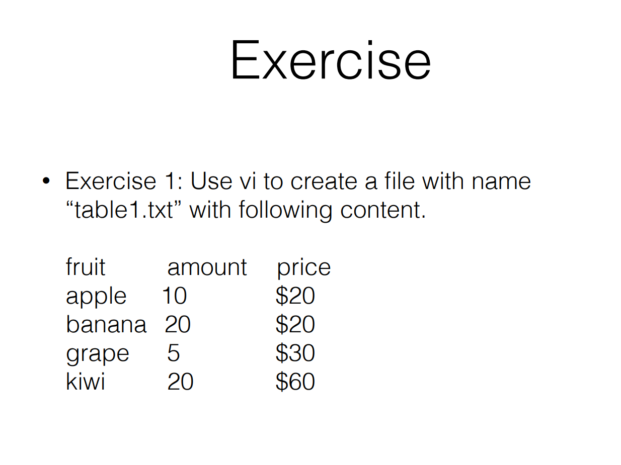 This is Linux... Exercise - Exercise 1: Use vi to create a