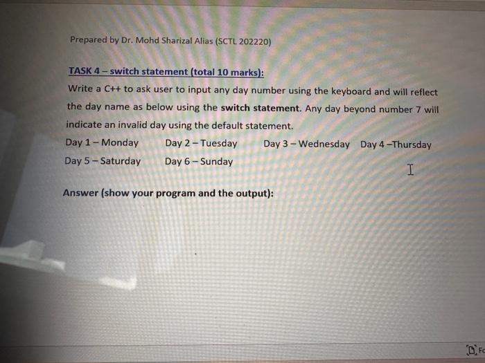 the number by the keyboard. You must demonstrate 2 outputs (the first