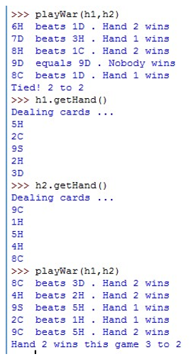 will assign cards from the deck to the hand and remove those