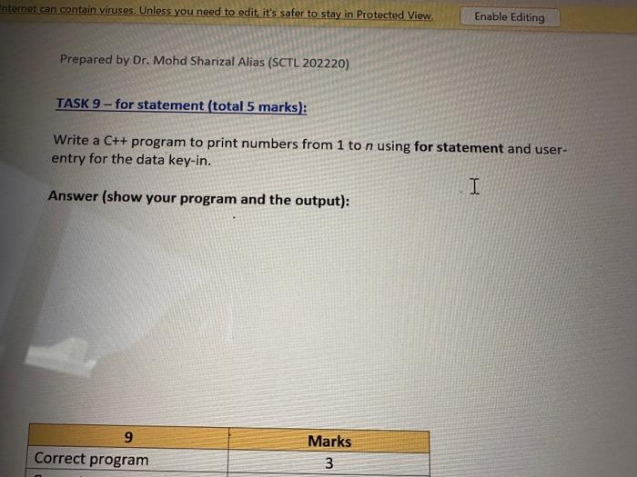 Prepared by Dr. Mohd Sharizal Alias (SCTL 202220) TASK 2 - if-else