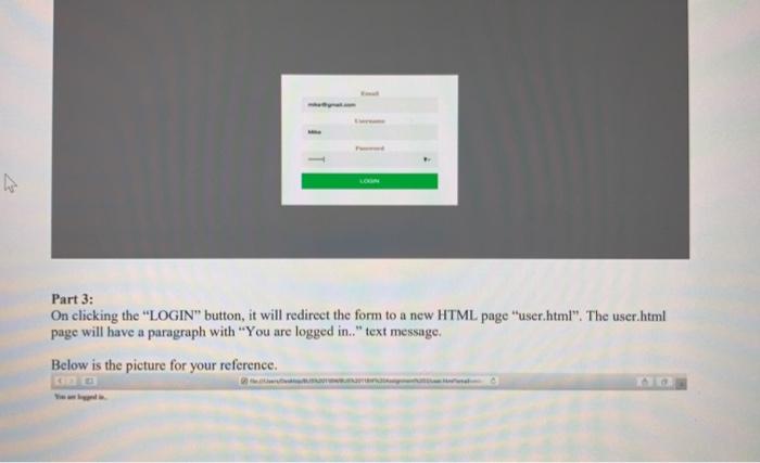 create a form that should have 4 input elements - 1. This