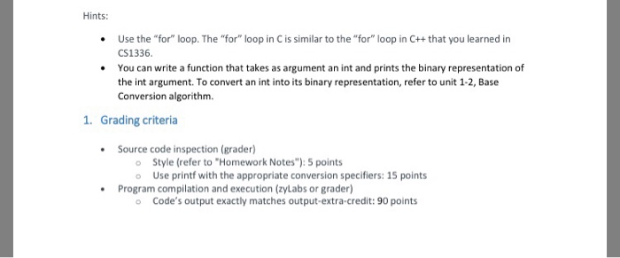 5, unit 1-3, except for the binary values. The table is reproduced