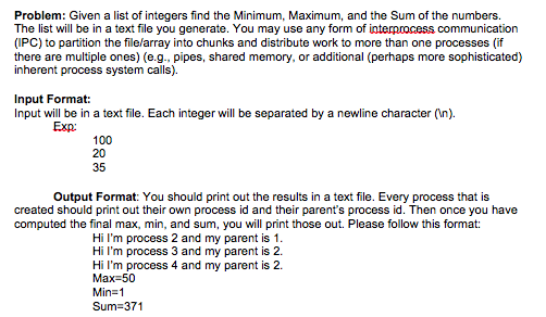 Part D: Write a program to answer this problem using multiple processes